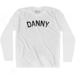 Danny Adult Cotton Long Sleeve T-shirt - White