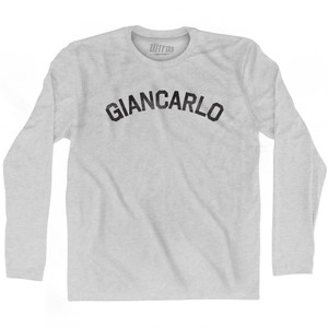 Giancarlo Adult Cotton Long Sleeve T-shirt - Grey Heather