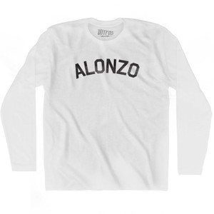 Alonzo Adult Cotton Long Sleeve T-shirt - White