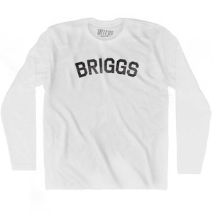 Briggs Adult Cotton Long Sleeve T-shirt-White