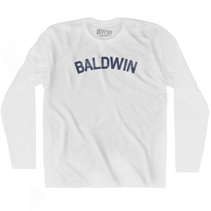 BALDWIN Adult Cotton Long Sleeve T-shirt - White
