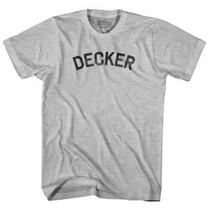 Decker Adult Cotton T-shirt-Grey Heather