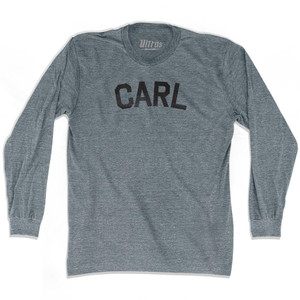 Carl Adult Tri-Blend Long Sleeve T-shirt - Athletic Grey