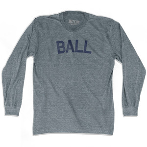 BALL Adult Tri-Blend Long Sleeve T-shirt - Athletic Grey BALL Adult Tri-Blend Long Sleeve T-shirt - Athletic Grey