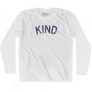 Kind Adult Cotton Long Sleeve T-Shirt-White