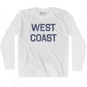 West Coast Adult Cotton Long Sleeve T-Shirt - White