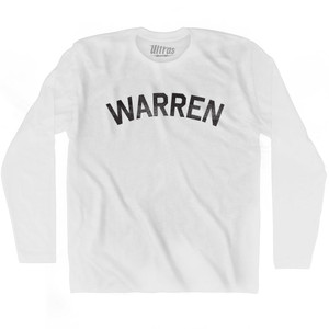 Warren Adult Cotton Long Sleeve T-shirt-White