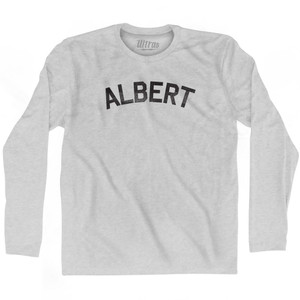 Albert Adult Cotton Long Sleeve T-shirt - Grey Heather