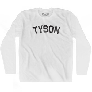 Tyson Adult Cotton Long Sleeve T-shirt - White