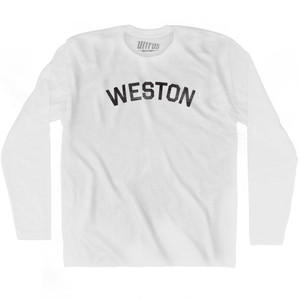 Weston Adult Cotton Long Sleeve T-shirt - White