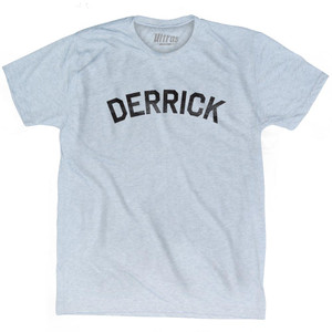 Derrick Adult Tri-Blend T-shirt-Athletic White