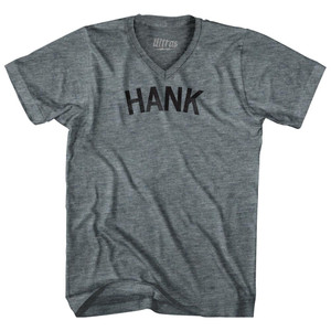 Hank Adult Tri-Blend V-neck Womens Junior Cut T-shirt-Athletic Grey