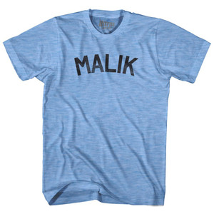 Malik Adult Tri-Blend T-shirt-Athletic Blue