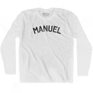 Manuel Adult Cotton Long Sleeve T-shirt - White