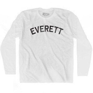 Everett Adult Cotton Long Sleeve T-shirt-White