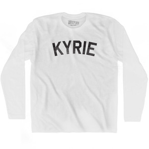 Kyrie Adult Cotton Long Sleeve T-shirt - White