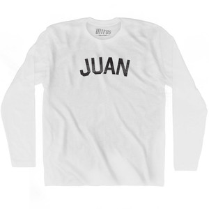 Juan Adult Cotton Long Sleeve T-shirt - White