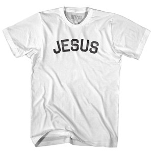 Jesus Womens Cotton Junior Cut T-Shirt - White
