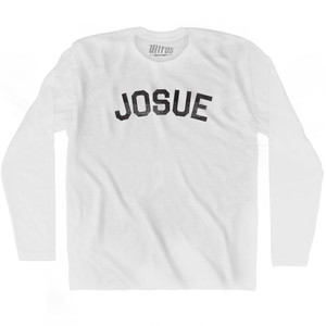 Josue Adult Cotton Long Sleeve T-shirt - White