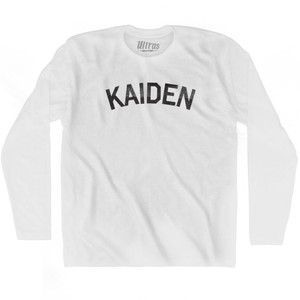 Kaiden Adult Cotton Long Sleeve T-shirt - White