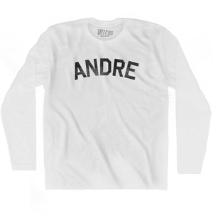 Andre Adult Cotton Long Sleeve T-shirt - White