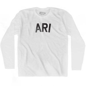 Ari Adult Cotton Long Sleeve T-shirt - White