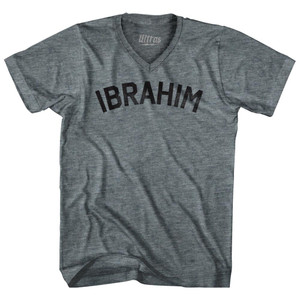Ibrahim Adult Tri-Blend V-neck T-shirt - Athletic Grey