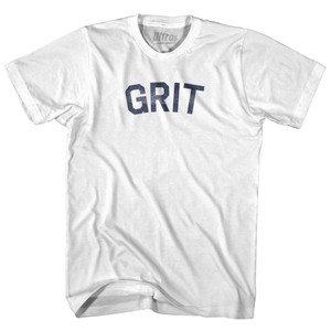 Grit Adult Cotton T-Shirt - White