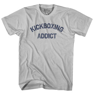 Kickboxing Addict Adult Cotton T-shirt - Cool Grey