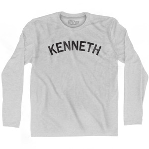 Kenneth Adult Cotton Long Sleeve T-shirt - Grey Heather
