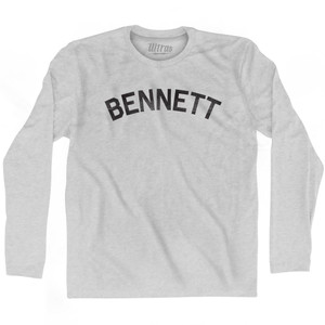 Bennett Adult Cotton Long Sleeve T-shirt-Grey Heather