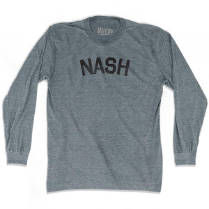 Nash Adult Tri-Blend Long Sleeve T-shirt-Athletic Grey