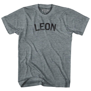 Leon Womens Tri-Blend Junior Cut T-Shirt-Athletic Grey
