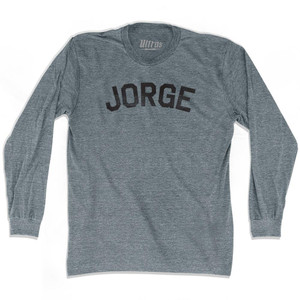 Jorge Adult Tri-Blend Long Sleeve T-shirt - Athletic Grey