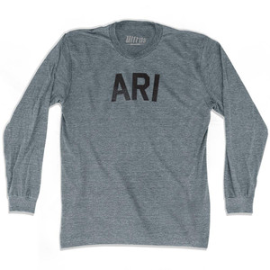Ari Adult Tri-Blend Long Sleeve T-shirt-Athletic Grey