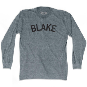Blake Adult Tri-Blend Long Sleeve T-shirt-Athletic Grey