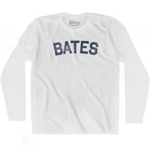 BATES Adult Cotton Long Sleeve T-shirt - White
