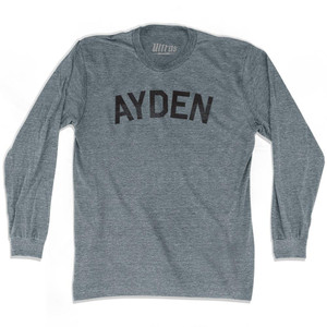 Ayden Adult Tri-Blend Long Sleeve T-shirt - Athletic Grey
