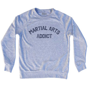 Martial Arts Addict Adult Tri-Blend Sweatshirt - Heather Grey