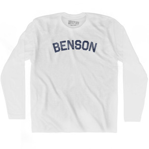 BENSON Adult Cotton Long Sleeve T-shirt - White