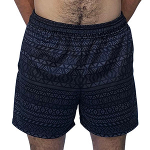 Ruckus Maori Rugby Gym Short 5 Inch Inseam With Pockets Made In USA - Black & Grey Ruckus Maori Rugby Gym Short 5 Inch Inseam With Pockets Made In USA - Black & Grey