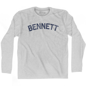 BENNETT Adult Cotton Long Sleeve T-shirt - Grey Heather