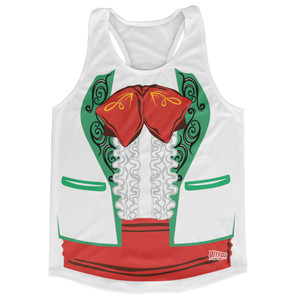Amigo White Tuxedo Running Tank Top Racerback Track and Cross Country Singlet Jersey Made In USA-White Amigo White Tuxedo Running Tank Top Racerback Track and Cross Country Singlet Jersey Made In USA-White