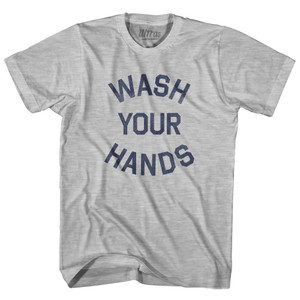 Wash Your Hands Womens Cotton Junior Cut T-Shirt - Grey Heather