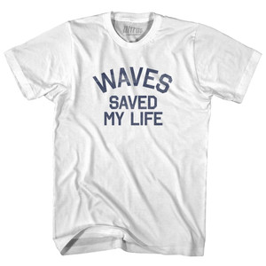 Waves Saved My Life Youth Cotton T-Shirt - White Waves Saved My Life Youth Cotton T-Shirt - White
