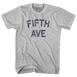 Fifth Ave Adult Cotton T-Shirt - Grey Heather