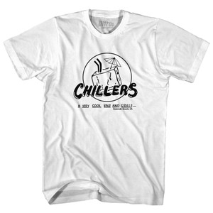 Chillers Bar Redondo Beach California Adult Cotton T-shirt - White Chillers Bar Redondo Beach California Adult Cotton T-shirt - White