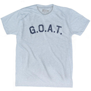 G. O. A. T. Greatest of All Time Adult Tri-Blend T-shirt - Athletic White