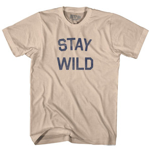 Stay Wild Adult Cotton T-Shirt-Creme