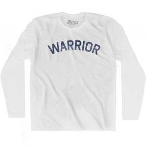 Warrior Adult Cotton Long Sleeve T-Shirt - White